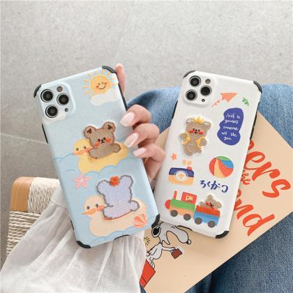 Cute cartoon bear mobile phone prot..