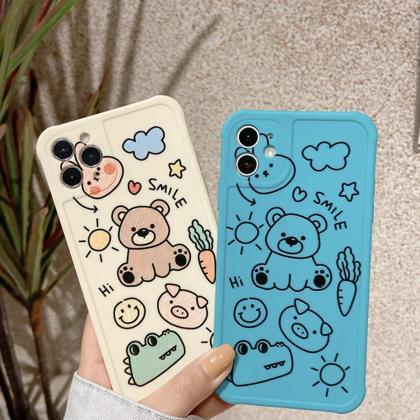 Cute Cartoon Bear Mobile Phone Protective Case on Luulla