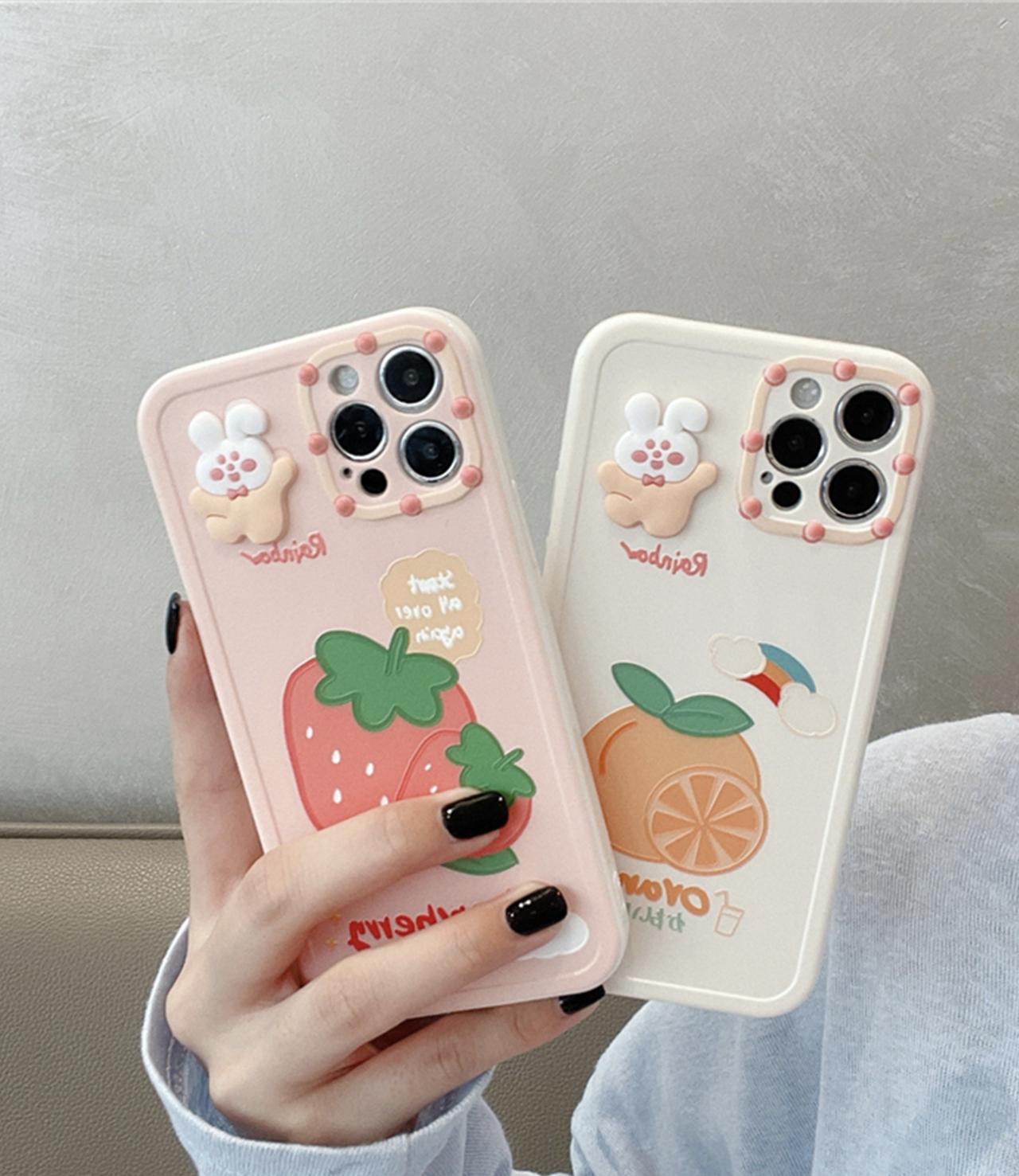 Cute Strawberry Phone Case Orange Phone Case On Luulla