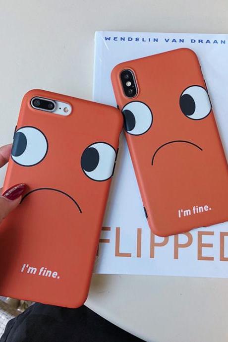 Emoji phone case I'm fine phone case