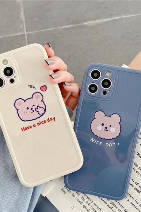 Cute bear mobile phone case