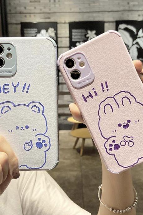 Cute bunny mobile phone case, bear mobile phone case