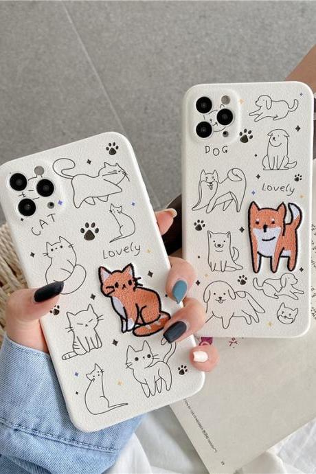 Cute cartoon cat puppy mobile phone protective shell