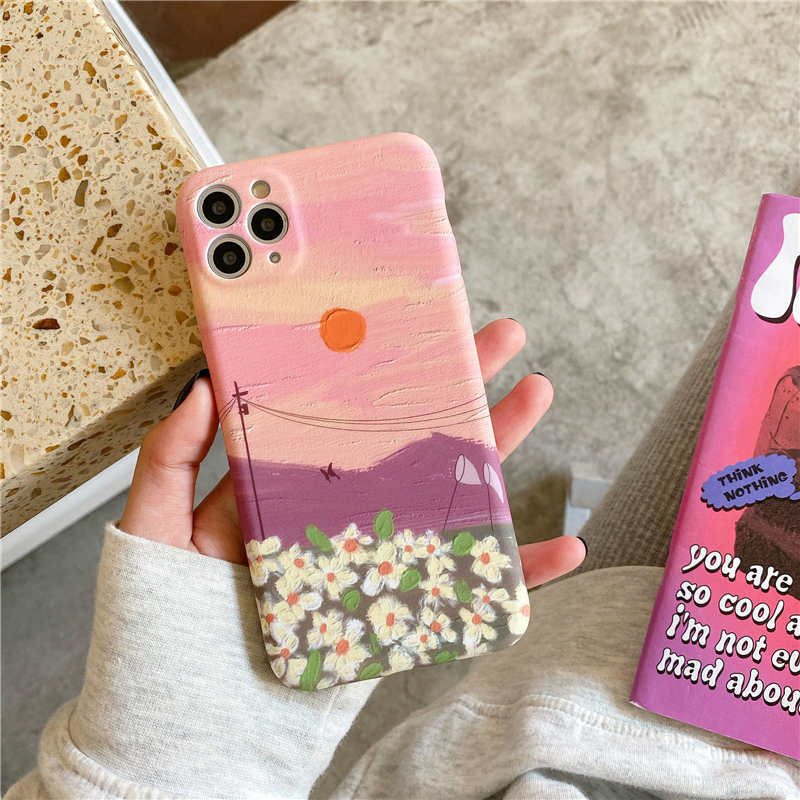 Pink Art Oil Painting Mobile Phone Case on Luulla